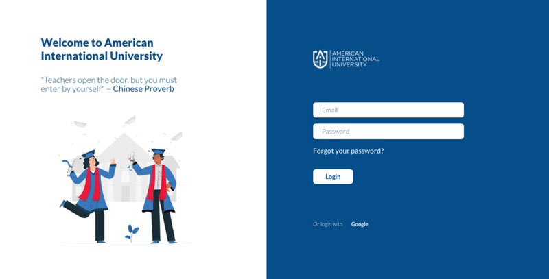 American University LMS project screenshot